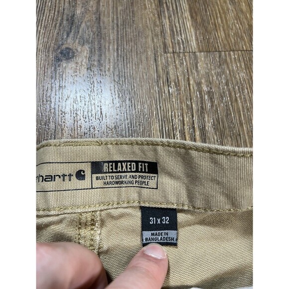 Carhartt Work Pants Men's 31x32 Rugged Flex Relaxed Fit Canvas BN2291 Brown - Picture 4 of 10